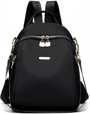 Evara Small 15L Black Backpack For College Trending Bag For Girls 17 L Backpack(Black)