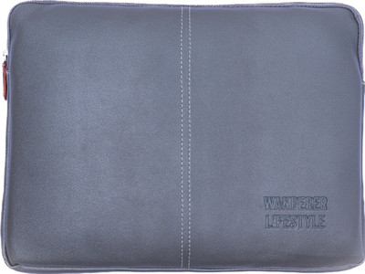 Wanderer Lifestyle Laptop Sleeve Blue Waterproof Laptop Sleeve/Cover(Grey, 15.6 inch)