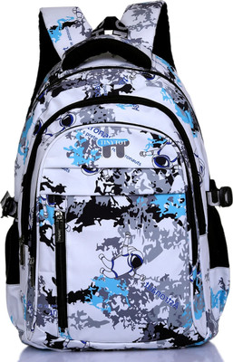 Tinytot SB144_03 School Backpack College Bag Travel Bag 2nd Standard onward Waterproof School Bag(Blue, White, 30 L)