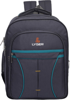 LYGER Good Quality School Bag for 5th to 10th class,College bag ,tution bag Backpack Waterproof School Bag(Grey, Blue, 60 L)