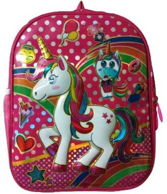 GiftyShifty 3D Unicorn School bag Backpack Nursery-KG Waterproof (Small Size Upto 5 years) 21 L Backpack(Pink)