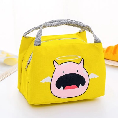 Instabuyz Canvas Thermal Tiffin Bag for Office & School Men, Women & Kids Insulated Waterproof Lunch Bag(Yellow, 5 L)