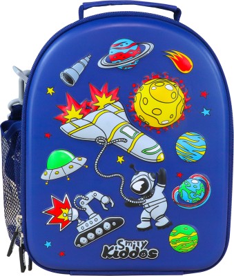 smily kiddos Hardtop Eva Lunch Bag V2 Space Theme Blue Backpack(Blue, 5 L)