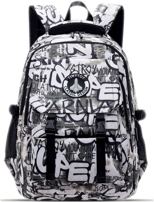 Tinytot SB231_02 Large, 20 Inches, School Collage Backpack for Boys Girls Men & Women Waterproof School Bag(Black, Brown, 30 L)