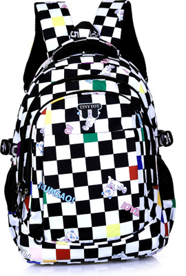 Tinytot SB149_01 School Backpack College Bag Travel Bag 2nd Standard onward Waterproof School Bag(Black, 26 L)