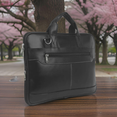 Shivra Men & Women Black Messenger Bag