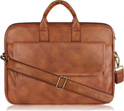 JPEnterprises Matte Tan Color Faux Leather 9.44L Messenger Bag For Men JP-BG111 Messenger Bag(Tan, 9.44 L)