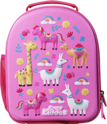 smily kiddos hardtop Lunch Bag V2 Animal theme Pink Backpack(Pink, 5 L)