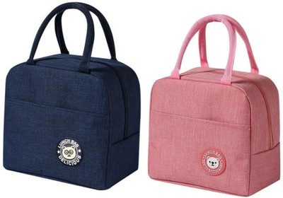 ARKO Insulated Lunch Bag for Office & School | 7L Capacity, Eco-Friendly Tiffin Bag | Waterproof Lunch Bag(Blue, Pink, 7 L)