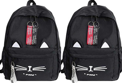 Shishtha B_BLK__CAT__1 A & BLK__CAT__1 A_xy Laptop Bag(Black, Black)