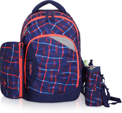 Echo Boomers Glossy Bird Backpack – with Detachable Pouch & Bottle Holder Waterproof Backpack(Blue, 17 inch)