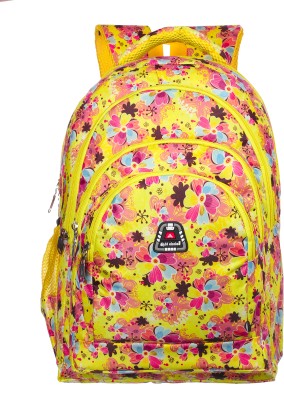 Floto women sturdy backpack college school tuition university bag girls 40 L Laptop Backpack(Yellow)