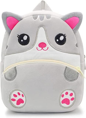 HappyChild Toddler Bag Plush Animal Cartoon Mini Travel Bag for Baby Girl Boy 1-6 Years School Bag(Grey, Red, Black, 13 inch)