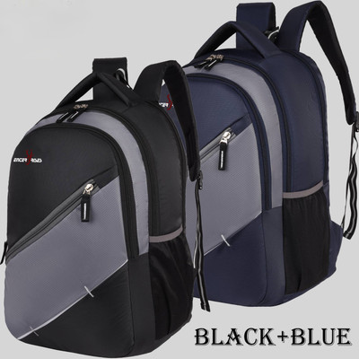 SJ Enterprises combo 2set Bag backpack/ office/Laptop Backpack For Girls & Boys School Bag Waterproof School Bag(Black, Dark Blue, 35 L)