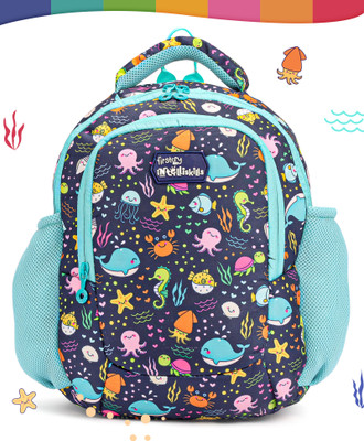 Intelliskills Ocean Animals Themed Premium Backpack for Boys/Girls | Comfortable & Lightweight School Bag(Blue, 12 L)