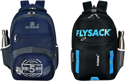 FLYSACK NS-FS008_Navy Blue & FS012_BLACK Laptop Bag(Blue, Black)