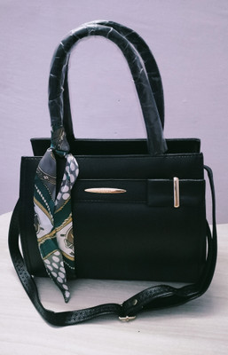 Kanha Creations Women’s PU Leather Handbag with Detachable Sling Strap Casual & Office Use Bag Waterproof Shoulder Bag(Black, 5 L)