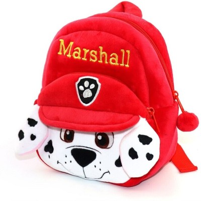 HappyChild Marshall Kids School Bag Plush Bag Kids Bag for 2 to 5 year Child(10 L) School Bag(Red, 10 L)