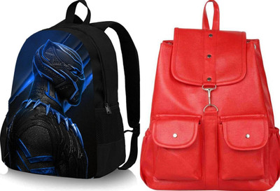 Shishtha B_PANTHERBLUE_@@_1PC & pc23_xy Laptop Bag(Black, Red)