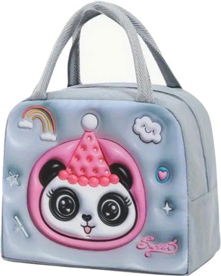 PAUL SONS 3D Design Kids Ice-Cream Design Lunch Bag, Pink with Multi Color Prints Waterproof Lunch Bag(Pink, 5 L)
