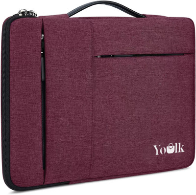 YOULK 15' Laptop Sleeve Case Cover Bag With Charger Pouch for laptop Waterproof Laptop Sleeve/Cover(Maroon, 15 inch)