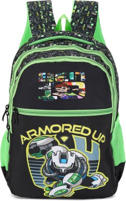 Warner Bros. BEN 10 BAGS 1574|School Bag|Tuition Bag|College Backpack|For Boys & Girls| School Bag(Dark Green, 28 L)