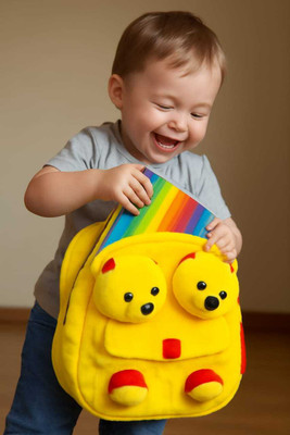 Bhavya Collection Double Yellow teddy 5 L Backpack(Yellow)