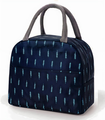 Parellia Lunch Tiffin Bag Box Insulated Thermal for School College Office LB12-Tree Waterproof Lunch Bag(Blue, 5 L)