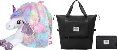 Kardiff folding travel bag (black) Waterproof Multipurpose Bag(Black, Multicolor, 120 L)