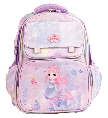 FIDDLERZ School Bag For Kids Waterproof Lightweight & Breathable Multi-Purpose Preschool School Bag(Purple, 15.74 inch)