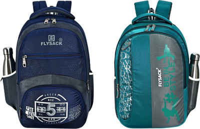 FLYSACK NS-FS008_Navy Blue & FS013_BLUE Laptop Bag(Blue, Blue)