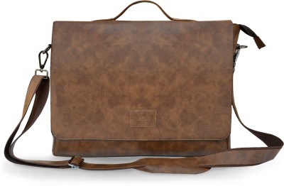 WILDFORD Oxford, Office/Laptop Bag, Brown Leatherite Messenger Bag(Brown, 15 inch)