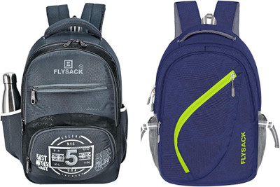 FLYSACK NS-FS008_Grey & FS029_NAVY BLUE Laptop Bag(Grey, Blue)