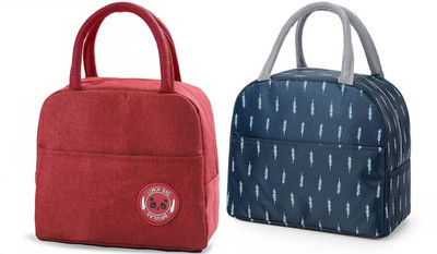 Kardiff Men & Women Red, Blue Handbag(Pack of: 2)