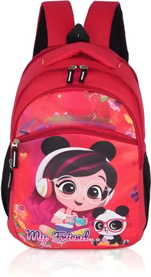 jir fashion KG School Bag Backpacks Cartoon/Boy/Girl/Baby/ (3-9 Years) Waterproof Backpack(Maroon, 26 L)