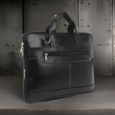 Shivra Men & Women Black Messenger Bag