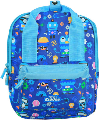 smily kiddos padded School Bag(Blue, 8 L)