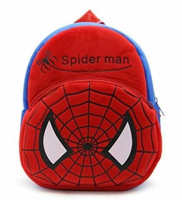 RADHEY Kids School Bag Red Spiderman Soft Plush Backpacks For Boys Girls School Bag(Red, 32 L)