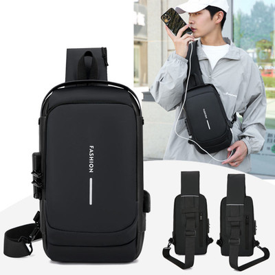 LIFE INDIA Features Trendy Crossbody Shoulder Design Password Lock Headphone Hole 15 L Backpack(Black)