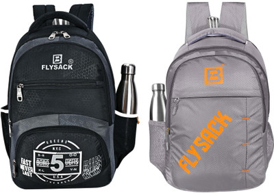 FLYSACK NS-FS008_Black & FS027_GREY Laptop Bag(Black, Grey)