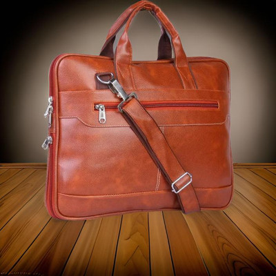 Shivra Men & Women Tan Messenger Bag