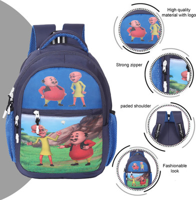 Capitalpoint Graphic Print Motu Paltu Cartoon Junior Best Preschool Bag(5-8 Year)Multi-color 29 L Backpack(Blue)