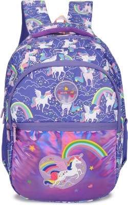 BEAUTY GIRLS BY HOTSHOT1590|School Bag|Tuition Bag|College Backpack|For Girls & Women|18 Inch School Bag(Purple, 32 L)