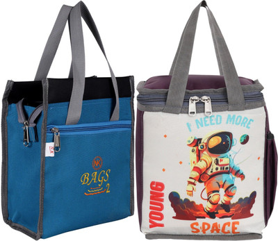 FRUZON LUNCH BAG 3D BAG TIFFIN Waterproof Lunch Bag(Purple, Light Blue, 10 L)