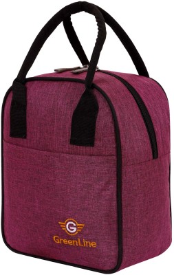 GREENLINE 10L,Insulated Lunch Tiffin Bag for School Collage Office &Picnic for Boys & girl Waterproof Lunch Bag(Maroon, 10 L)