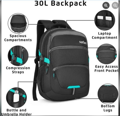 SIRARA PRAVEEN Safaribags Waterproof Haversack(Blue, Black, Dark Blue, 30 L)
