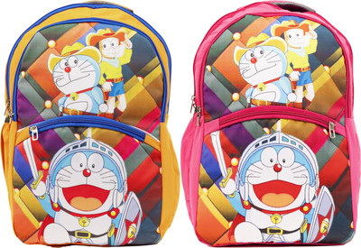 Sanstar KIDZY2506 Waterproof School Bag(Pink, Orange, 25 L)