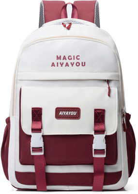 Tinytot SB205_02 MAGIC School Collage Travel Casual Backpack Waterproof School Bag(Maroon, 26 L)