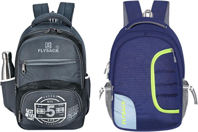 FLYSACK NS-FS008_Grey & FS032_NAVY BLUE Laptop Bag(Grey, Blue)