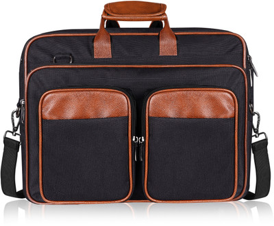 HVH WORLD Black & Tan Color Faux Leather 28L Messenger Bag For Men HV-BG100 Waterproof Messenger Bag(Black, 28 L)